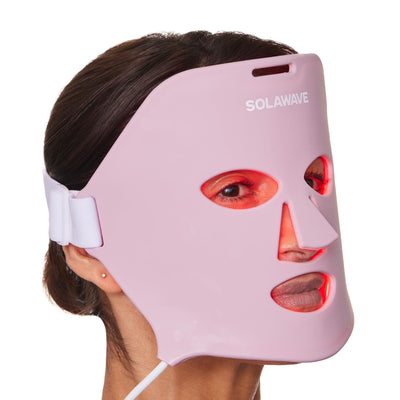 Red Light Therapy Mask for Face | Red & Near-Infrared Led Light Device | Reduces Appearance of Fine Lines & Wrinkles | Improves Firmness, Elasticity, & Texture | 10-Min Anti-Aging Treatment
