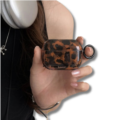 Stylish Tortoiseshell Shockproof AirPods Case